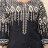 Woman Black Cotton Straight Kurta - Image 5